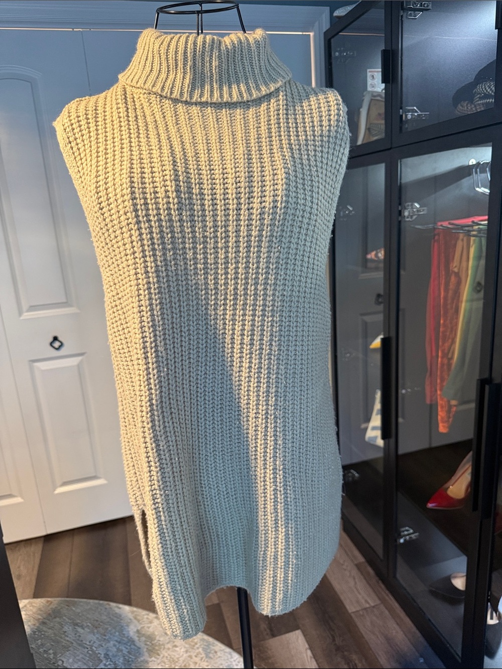 Sweet Baby Jane Oatmeal Knit Sleeveless Turtleneck Sweater/ Tunic